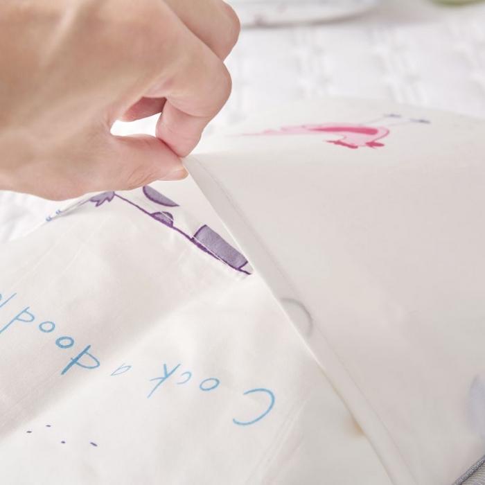 91家纺网 家纺一手货源 找家纺 小米枕芯 2025新款全棉儿童凉感冰爽柔软舒适亲肤枕头枕芯 白色小羊【一对装】