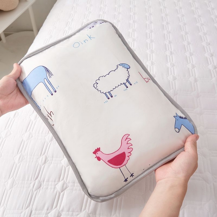 91家纺网 家纺一手货源 找家纺 小米枕芯 2025新款全棉儿童凉感冰爽柔软舒适亲肤枕头枕芯 白色小羊【一对装】