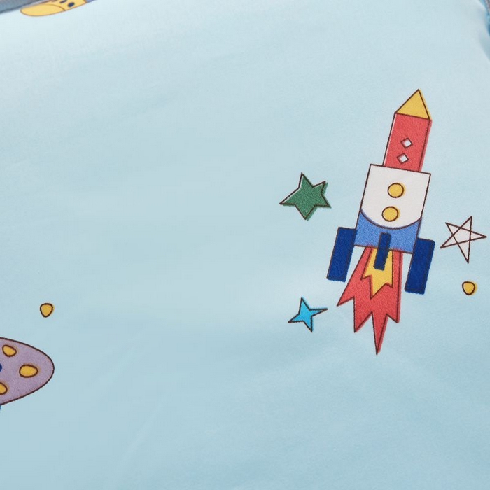 91家纺网 家纺一手货源 找家纺 小米枕芯 2025新款全棉儿童凉感冰爽柔软舒适亲肤枕头枕芯 淡蓝宇宙【一对装】