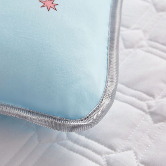 91家纺网 家纺一手货源 找家纺 小米枕芯 2025新款全棉儿童凉感冰爽柔软舒适亲肤枕头枕芯 淡蓝宇宙【一对装】