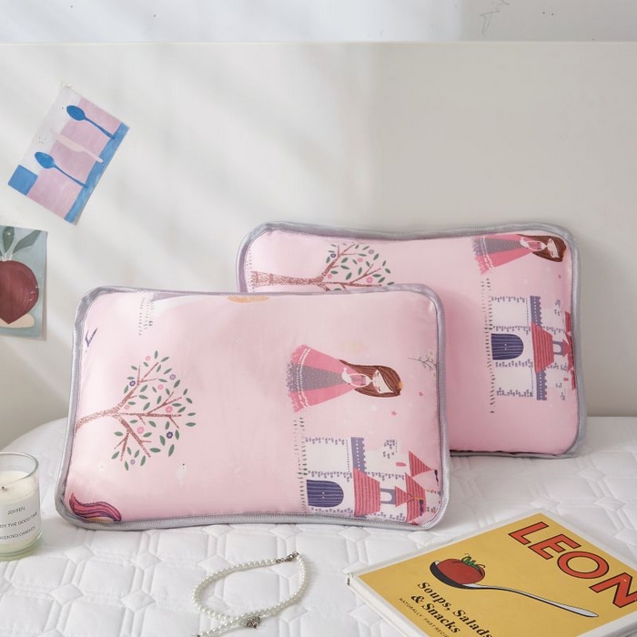 小米枕芯 2025新款全棉儿童凉感冰爽柔软舒适亲肤枕头枕芯 粉色花仙子【一对装】