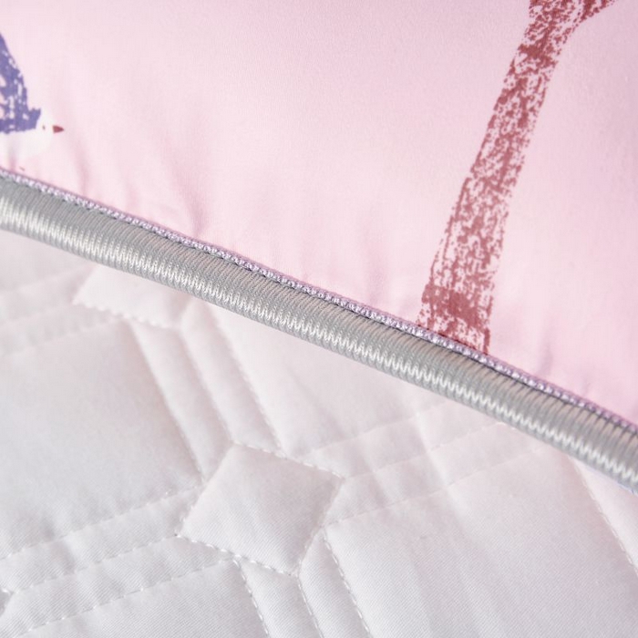 91家纺网 家纺一手货源 找家纺 小米枕芯 2025新款全棉儿童凉感冰爽柔软舒适亲肤枕头枕芯 粉色花仙子【一对装】