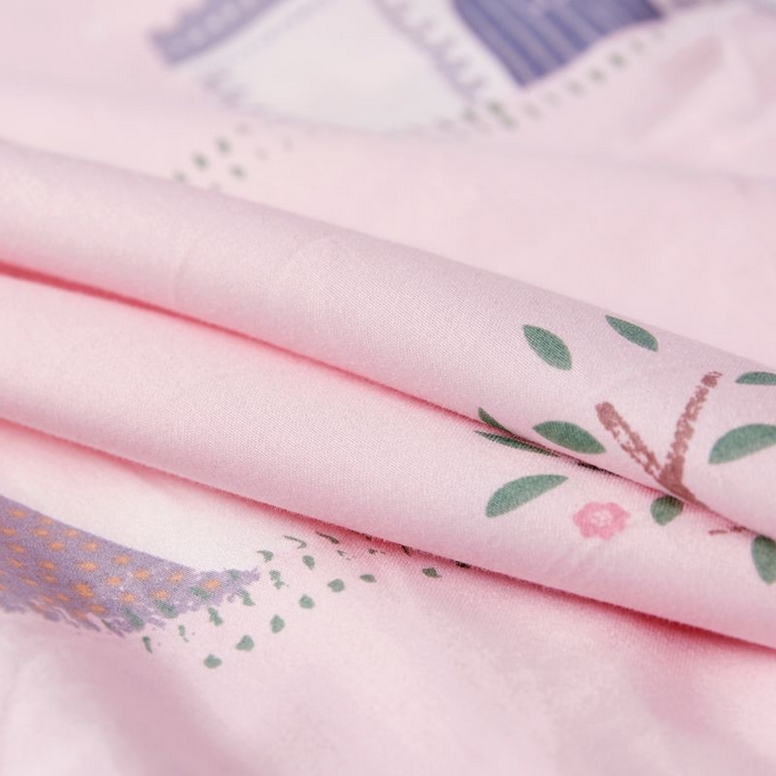 91家纺网 家纺一手货源 找家纺 小米枕芯 2025新款全棉儿童凉感冰爽柔软舒适亲肤枕头枕芯 粉色花仙子【一对装】