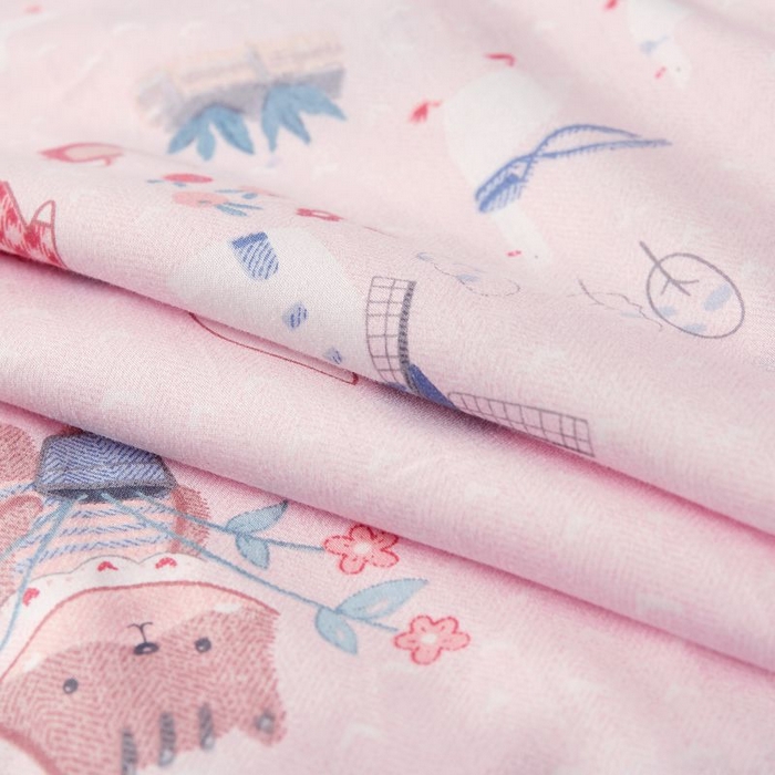 91家纺网 家纺一手货源 找家纺 小米枕芯 2025新款全棉儿童凉感冰爽柔软舒适亲肤枕头枕芯 粉色花园【一对装】