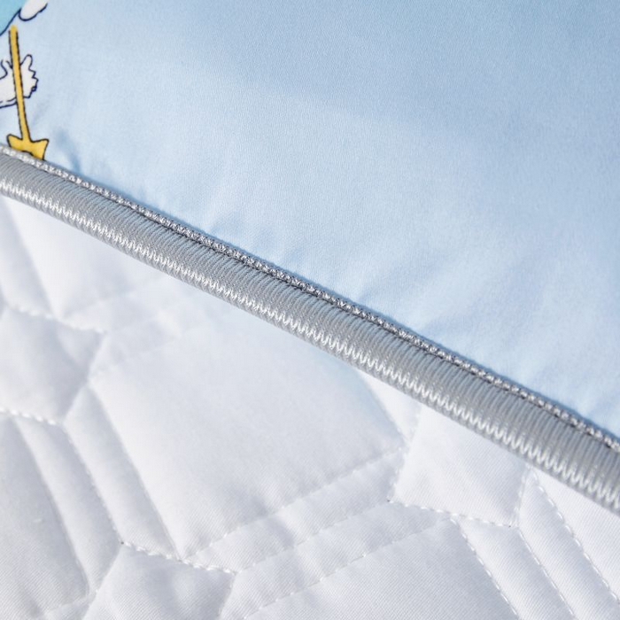 91家纺网 家纺一手货源 找家纺 小米枕芯 2025新款全棉儿童凉感冰爽柔软舒适亲肤枕头枕芯 蓝色小熊【一对装】