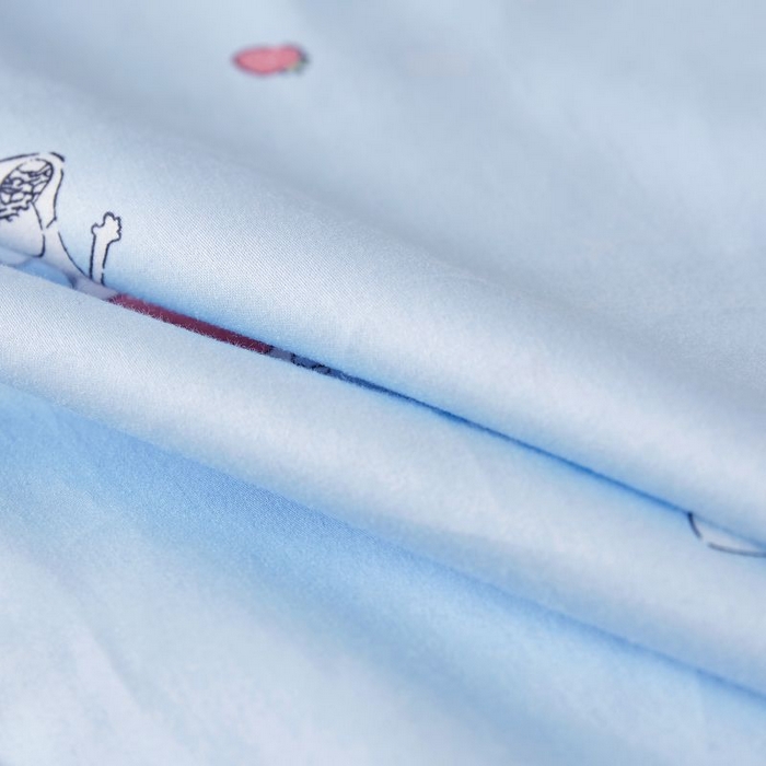 91家纺网 家纺一手货源 找家纺 小米枕芯 2025新款全棉儿童凉感冰爽柔软舒适亲肤枕头枕芯 蓝色小熊【一对装】