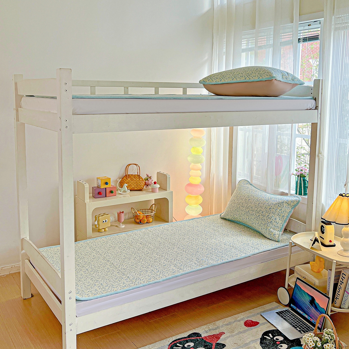 91家纺网 家纺一手货源 找家纺 恒尚居 2025新款纯棉牛奶绒学生床垫 双面两用夹棉床单床垫-秋冬款 四季通用 雪兰-A纯棉-B牛奶绒