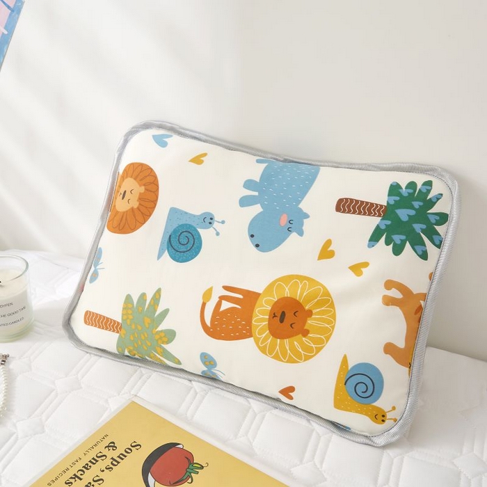 91家纺网 家纺一手货源 找家纺 小米枕芯 2025新款全棉儿童凉感冰爽柔软舒适亲肤枕头枕芯 米色森林园【一对装】