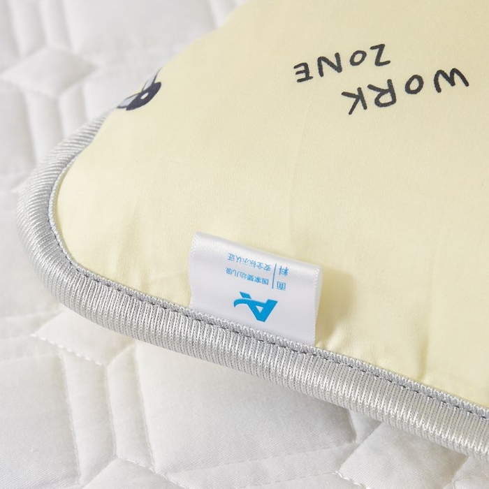 91家纺网 家纺一手货源 找家纺 小米枕芯 2025新款全棉儿童凉感冰爽柔软舒适亲肤枕头枕芯 米色挖掘机【一对装】