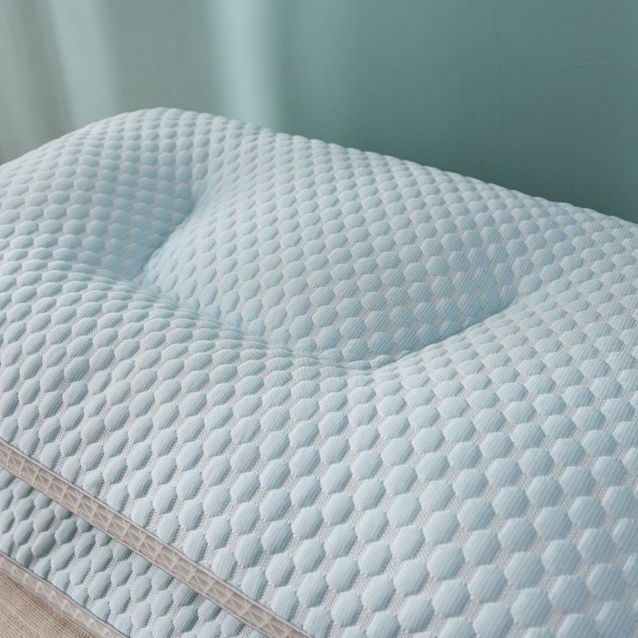 91家纺网 家纺一手货源 找家纺 永乐枕芯 2025新款凉感冰丝豆豆枕枕皮枕壳枕套枕头枕芯 蓝色