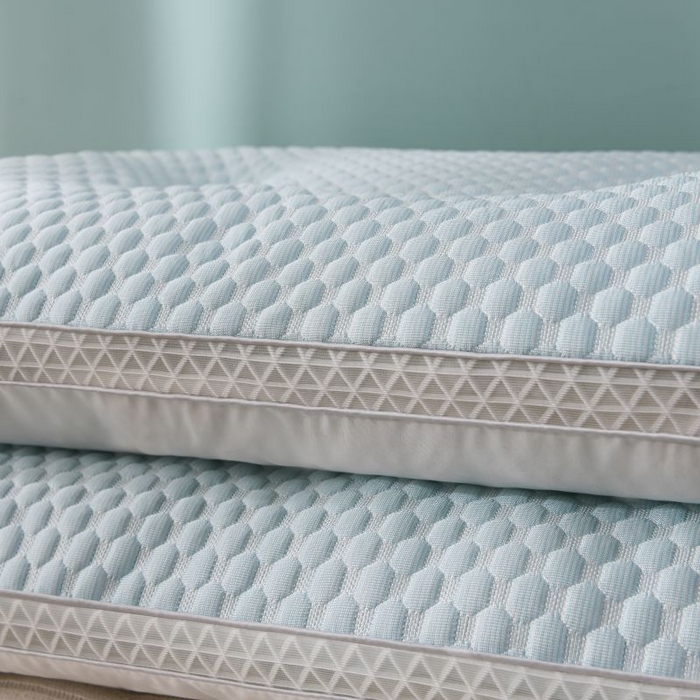 91家纺网 家纺一手货源 找家纺 永乐枕芯 2025新款凉感冰丝豆豆枕枕皮枕壳枕套枕头枕芯 蓝色