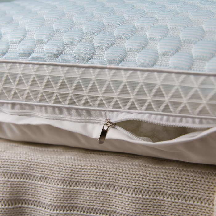 91家纺网 家纺一手货源 找家纺 永乐枕芯 2025新款凉感冰丝豆豆枕枕皮枕壳枕套枕头枕芯 蓝色