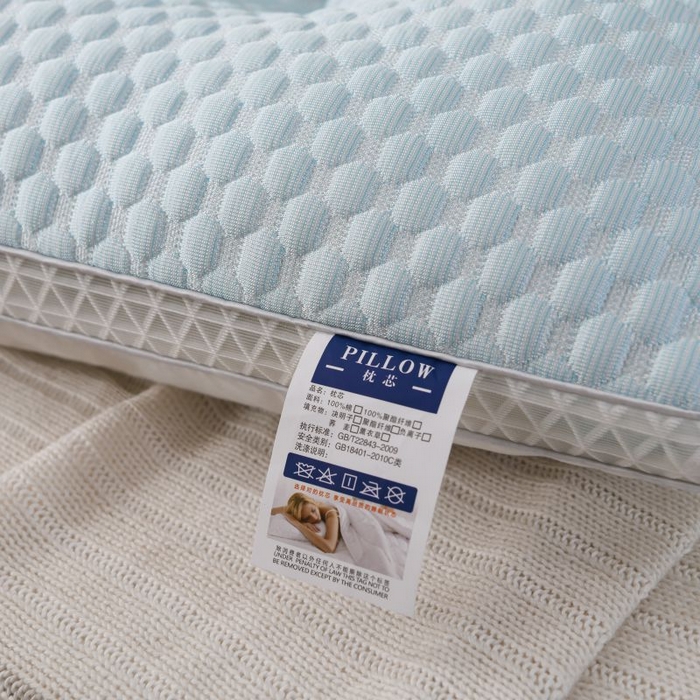 91家纺网 家纺一手货源 找家纺 永乐枕芯 2025新款凉感冰丝豆豆枕枕皮枕壳枕套枕头枕芯 蓝色