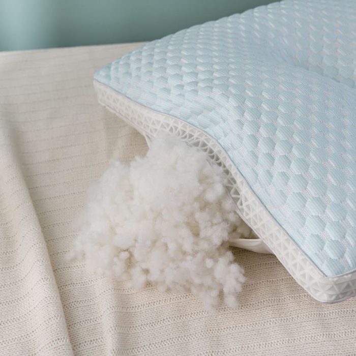 91家纺网 家纺一手货源 找家纺 永乐枕芯 2025新款凉感冰丝豆豆枕枕皮枕壳枕套枕头枕芯 蓝色