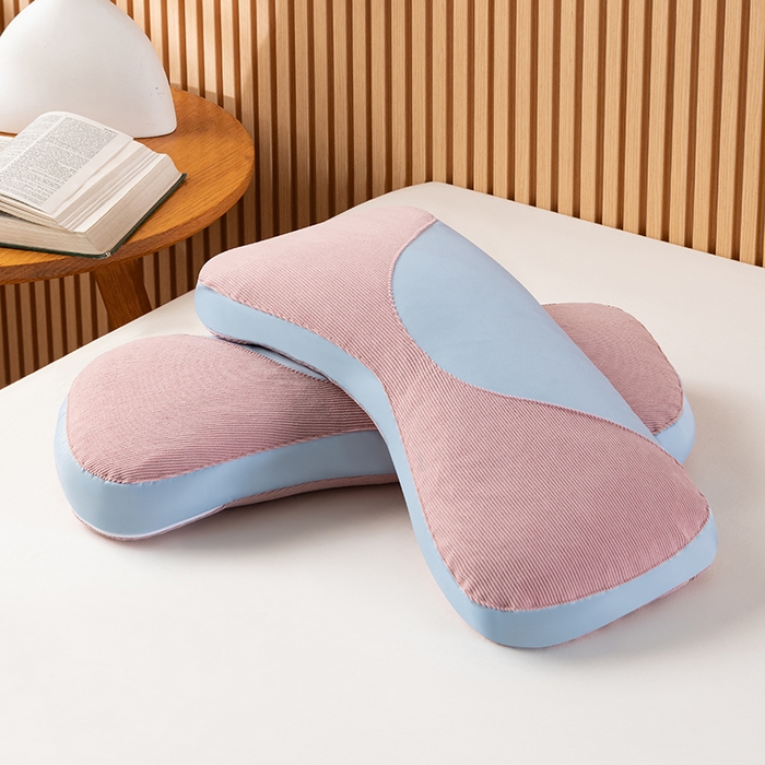 91家纺网 家纺一手货源 找家纺 小米枕芯 2025新款色丁布荞麦枕头枕芯 粉色