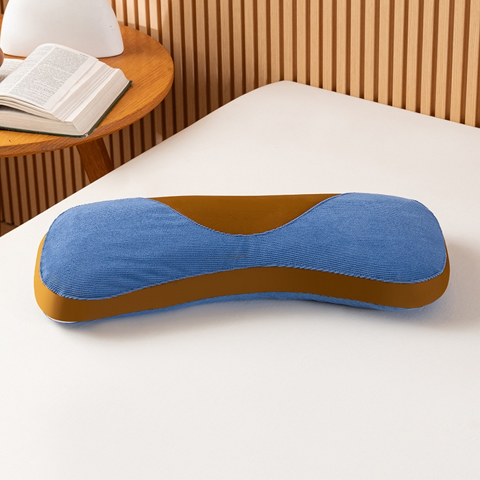 91家纺网 家纺一手货源 找家纺 小米枕芯 2025新款色丁布荞麦枕头枕芯 蓝色