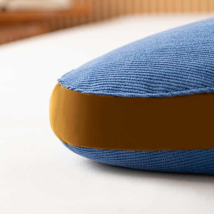 91家纺网 家纺一手货源 找家纺 小米枕芯 2025新款色丁布荞麦枕头枕芯 蓝色