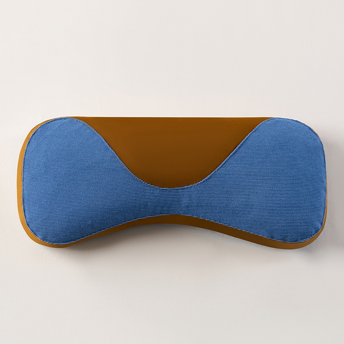 91家纺网 家纺一手货源 找家纺 小米枕芯 2025新款色丁布荞麦枕头枕芯 蓝色