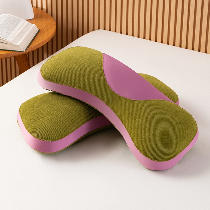 91家纺网 家纺一手货源 找家纺 小米枕芯 2025新款色丁布荞麦枕头枕芯 绿色