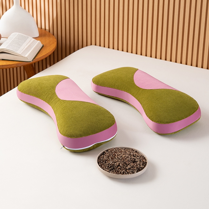 小米枕芯 2025新款色丁布荞麦枕头枕芯 绿色