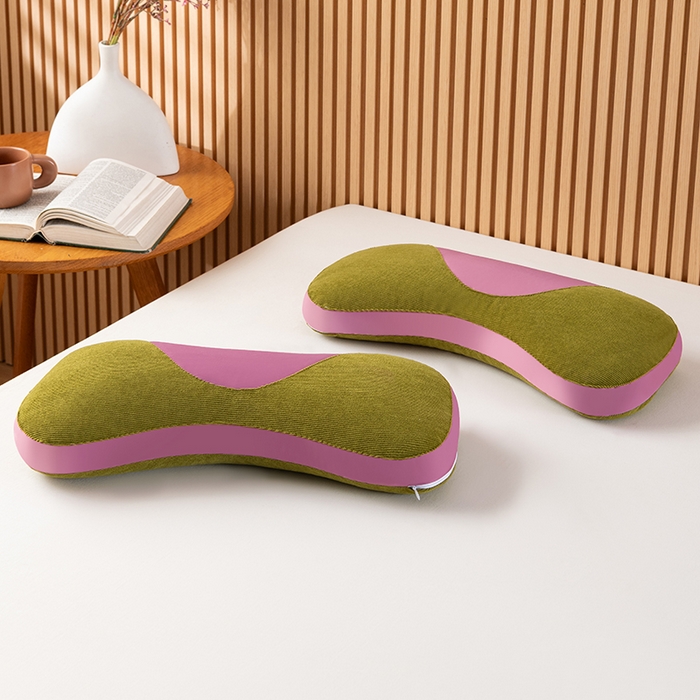 91家纺网 家纺一手货源 找家纺 小米枕芯 2025新款色丁布荞麦枕头枕芯 绿色