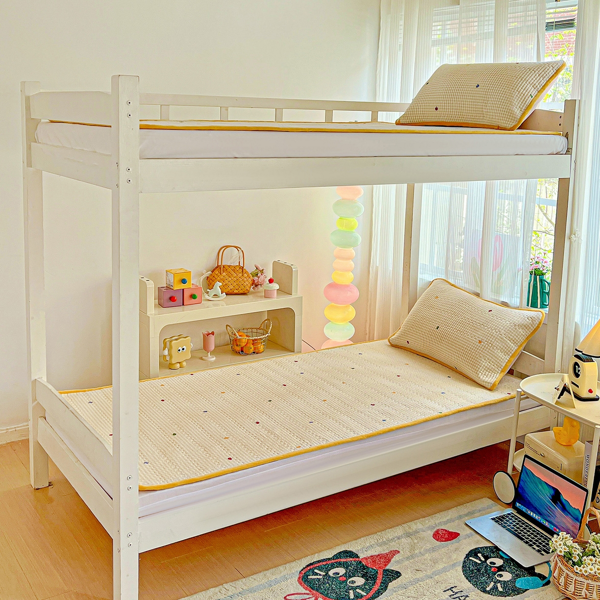 91家纺网 家纺一手货源 找家纺 恒尚居 2025新款纯棉牛奶绒学生床垫 双面两用夹棉床单床垫-秋冬款 四季通用 雨果-黄-A纯棉-B牛奶绒