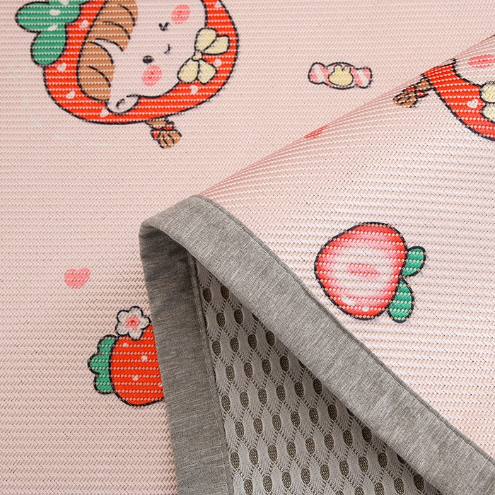 91家纺网 家纺一手货源 找家纺 （总）萌宝家纺 2025新款7A抗菌儿童冰藤席卡通软席幼儿园冰丝席可定制