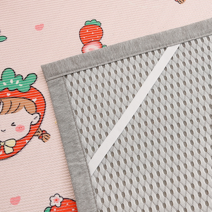 91家纺网 家纺一手货源 找家纺 （总）萌宝家纺 2025新款7A抗菌儿童冰藤席卡通软席幼儿园冰丝席可定制