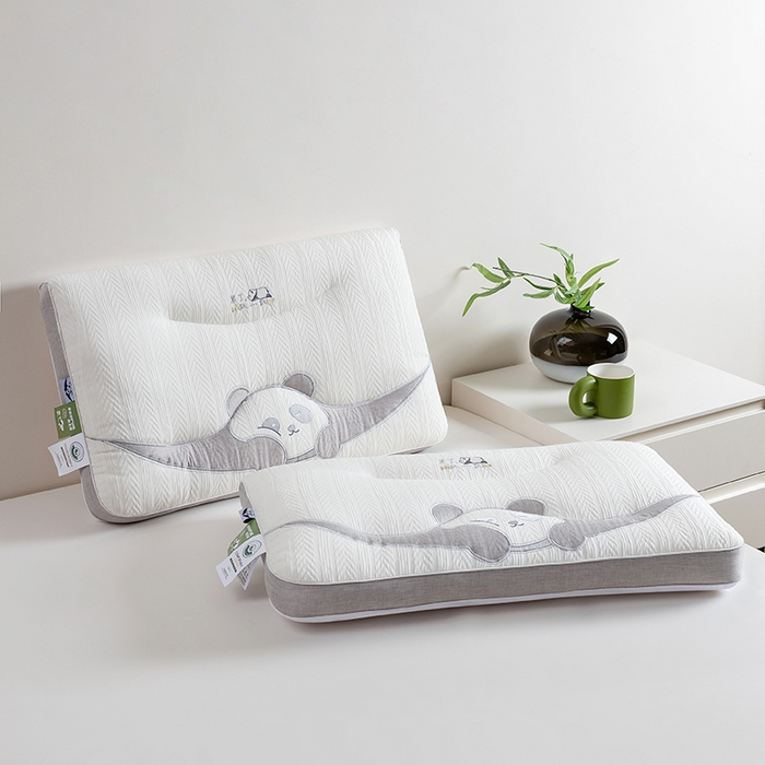 91家纺网 家纺一手货源 找家纺 （总）小米枕芯 2025新款超柔透气亲肤趴趴熊猫护颈枕