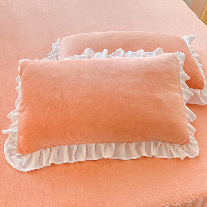 91家纺网 家纺一手货源 找家纺 （总）唐人居 2025新款加厚牛奶绒床裙款四件套--花颜系列