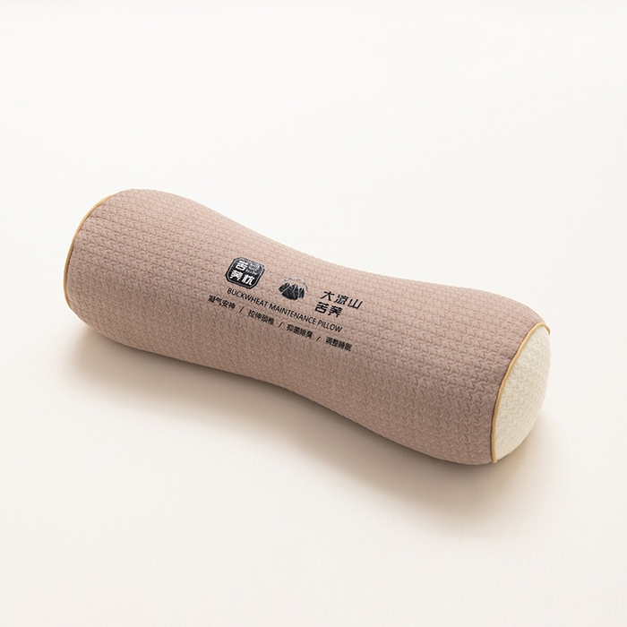 91家纺网 家纺一手货源 找家纺 小米枕芯 2025新款大凉山荞麦枕圆形三角形颈椎牵引枕 圆形-咖色