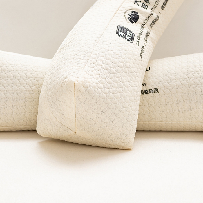 91家纺网 家纺一手货源 找家纺 小米枕芯 2025新款大凉山荞麦枕圆形三角形颈椎牵引枕 三角-米白