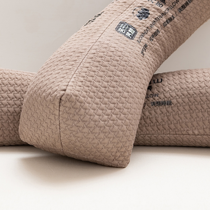 91家纺网 家纺一手货源 找家纺 小米枕芯 2025新款大凉山荞麦枕圆形三角形颈椎牵引枕 三角-咖色