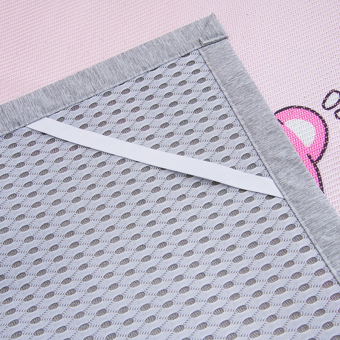 91家纺网 家纺一手货源 找家纺 萌宝家纺 2025新款7A抗菌儿童冰藤席卡通软席幼儿园冰丝席可定制 粉色小熊