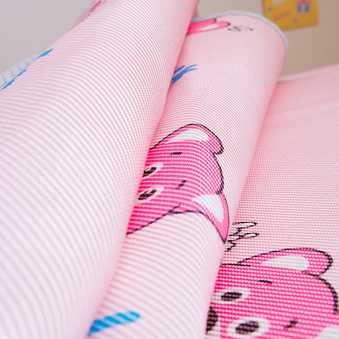 91家纺网 家纺一手货源 找家纺 萌宝家纺 2025新款7A抗菌儿童冰藤席卡通软席幼儿园冰丝席可定制 粉色小熊