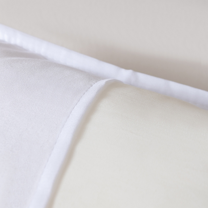 91家纺网 家纺一手货源 找家纺 小米枕芯 2025新款纯色简约隔脏枕套 白色一对