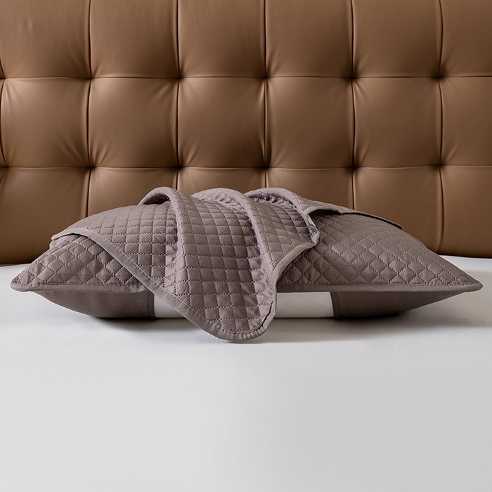 91家纺网 家纺一手货源 找家纺 小米枕芯 2025新款纯色简约隔脏枕套 灰色一对