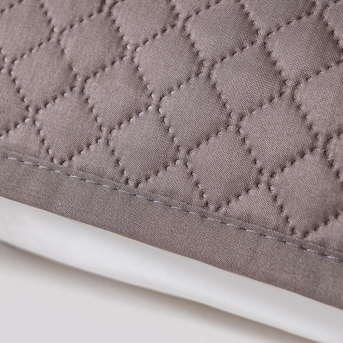 91家纺网 家纺一手货源 找家纺 小米枕芯 2025新款纯色简约隔脏枕套 灰色一对