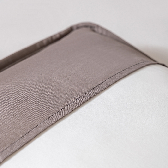 91家纺网 家纺一手货源 找家纺 小米枕芯 2025新款纯色简约隔脏枕套 灰色一对