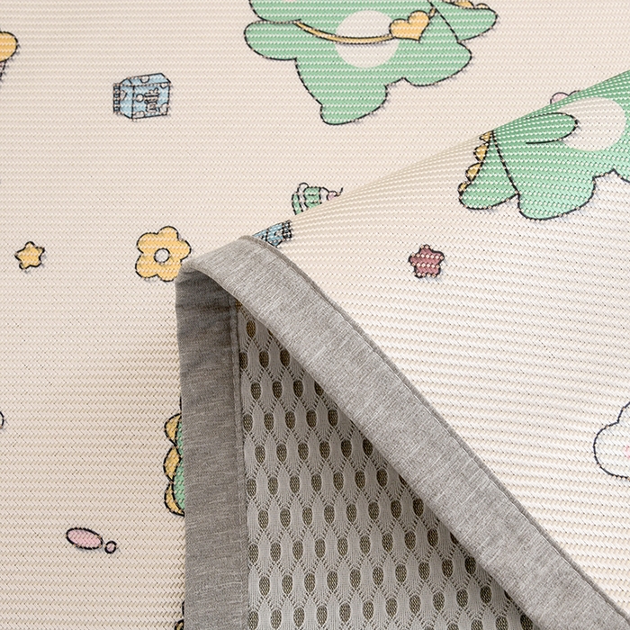 91家纺网 家纺一手货源 找家纺 萌宝家纺 2025新款7A抗菌儿童冰藤席卡通软席幼儿园冰丝席可定制 小恐龙