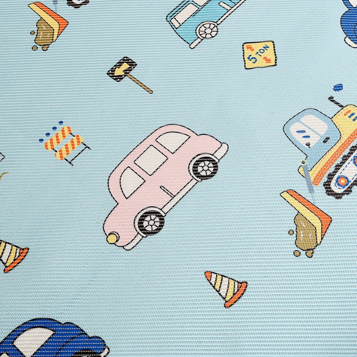 91家纺网 家纺一手货源 找家纺 萌宝家纺 2025新款7A抗菌儿童冰藤席卡通软席幼儿园冰丝席可定制 小汽车-蓝