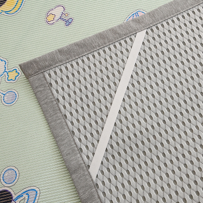 91家纺网 家纺一手货源 找家纺 萌宝家纺 2025新款7A抗菌儿童冰藤席卡通软席幼儿园冰丝席可定制 小熊猫