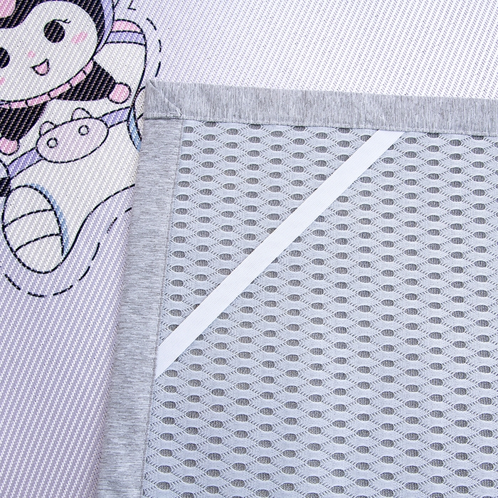 91家纺网 家纺一手货源 找家纺 萌宝家纺 2025新款7A抗菌儿童冰藤席卡通软席幼儿园冰丝席可定制 紫色精灵