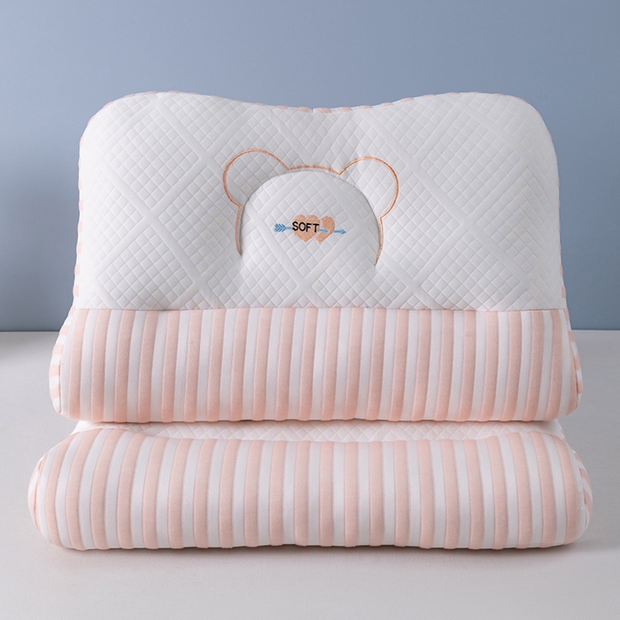 91家纺网 家纺一手货源 找家纺 小米枕芯 2025新款一箭双心护颈枕头枕芯 粉色一对