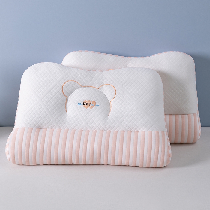 小米枕芯 2025新款一箭双心护颈枕头枕芯 粉色一对