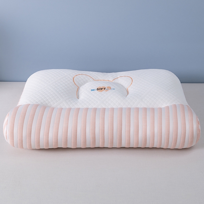 91家纺网 家纺一手货源 找家纺 小米枕芯 2025新款一箭双心护颈枕头枕芯 粉色一对