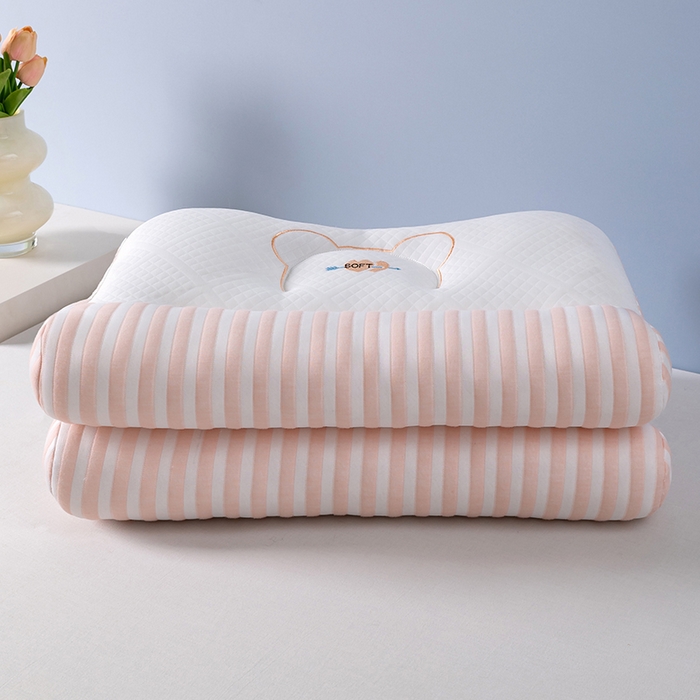 91家纺网 家纺一手货源 找家纺 小米枕芯 2025新款一箭双心护颈枕头枕芯 粉色一只