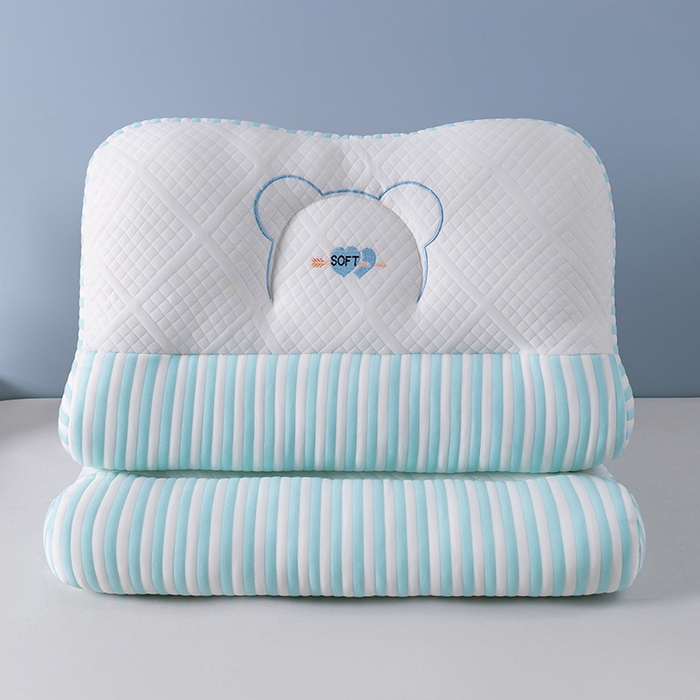 91家纺网 家纺一手货源 找家纺 小米枕芯 2025新款一箭双心护颈枕头枕芯 蓝色一对