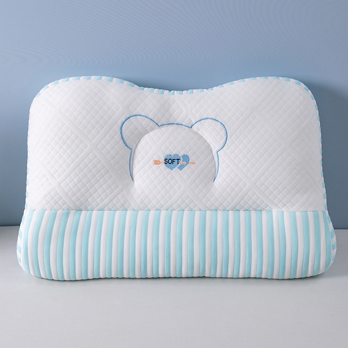 91家纺网 家纺一手货源 找家纺 小米枕芯 2025新款一箭双心护颈枕头枕芯 蓝色一对