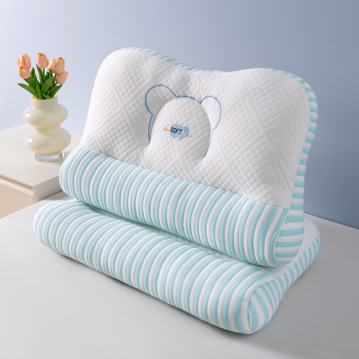 91家纺网 家纺一手货源 找家纺 小米枕芯 2025新款一箭双心护颈枕头枕芯 蓝色一只